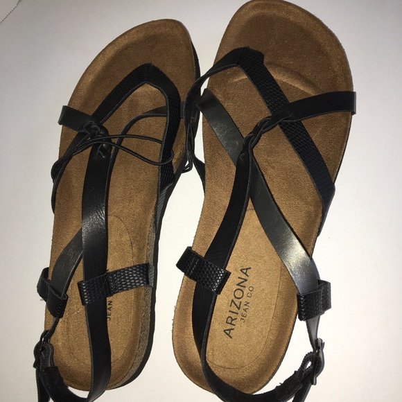 Arizona Jean Co. black sandals. NWOB - Picture 3 of 7